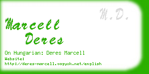 marcell deres business card